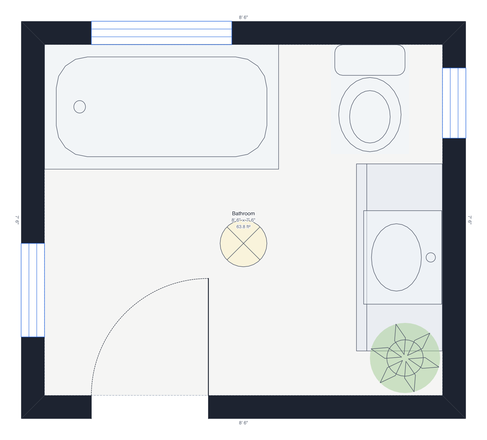 Bathroom floor plan