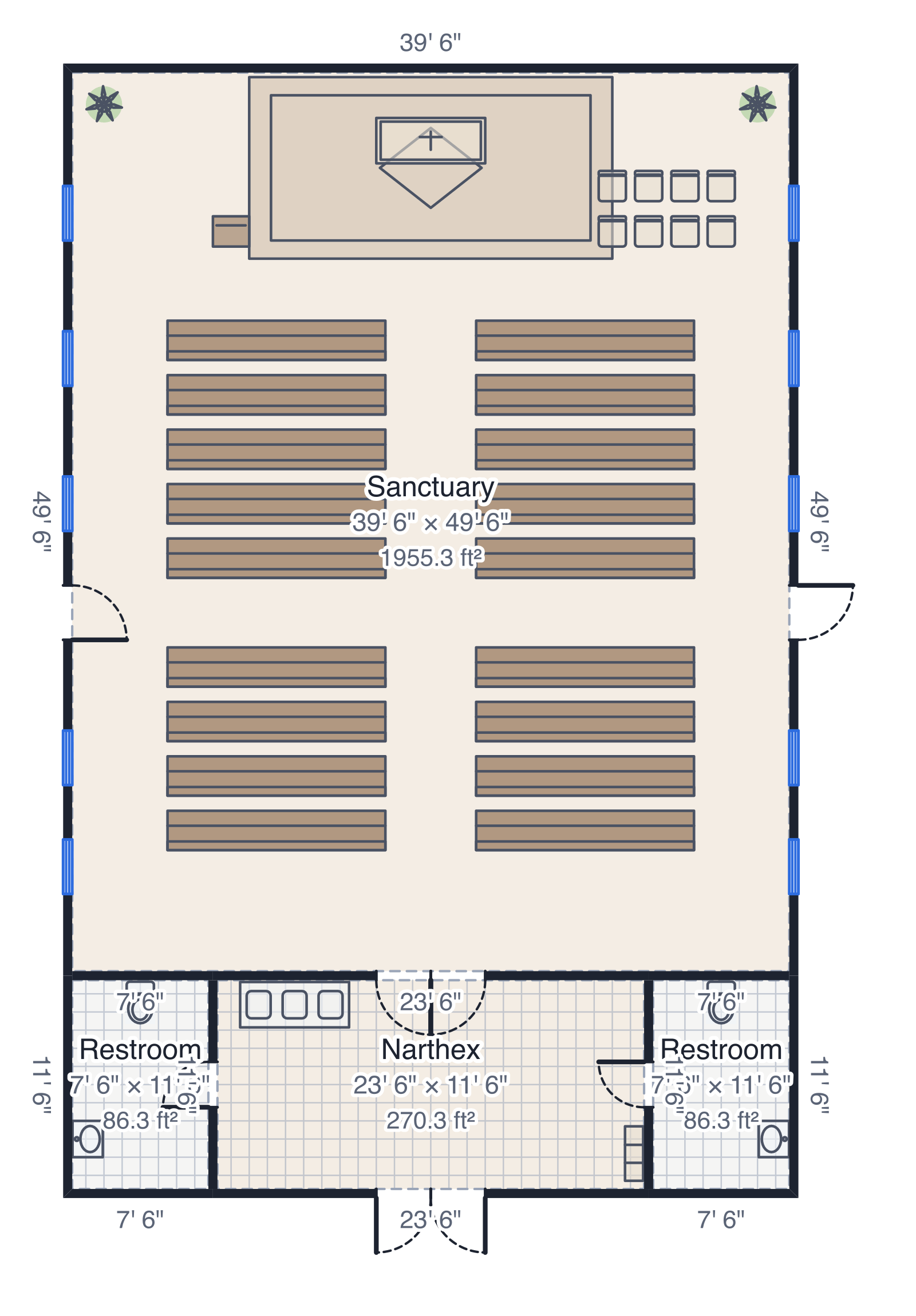 Church floor plan