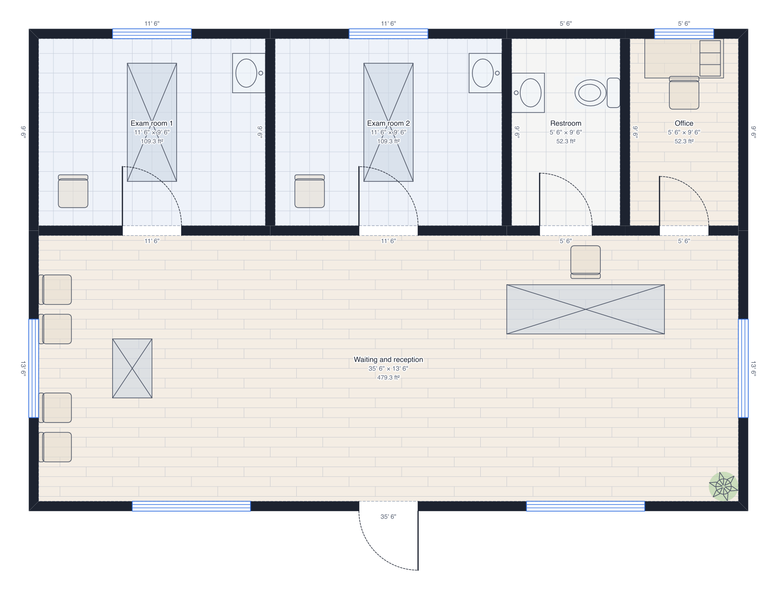 Clinic floor plan