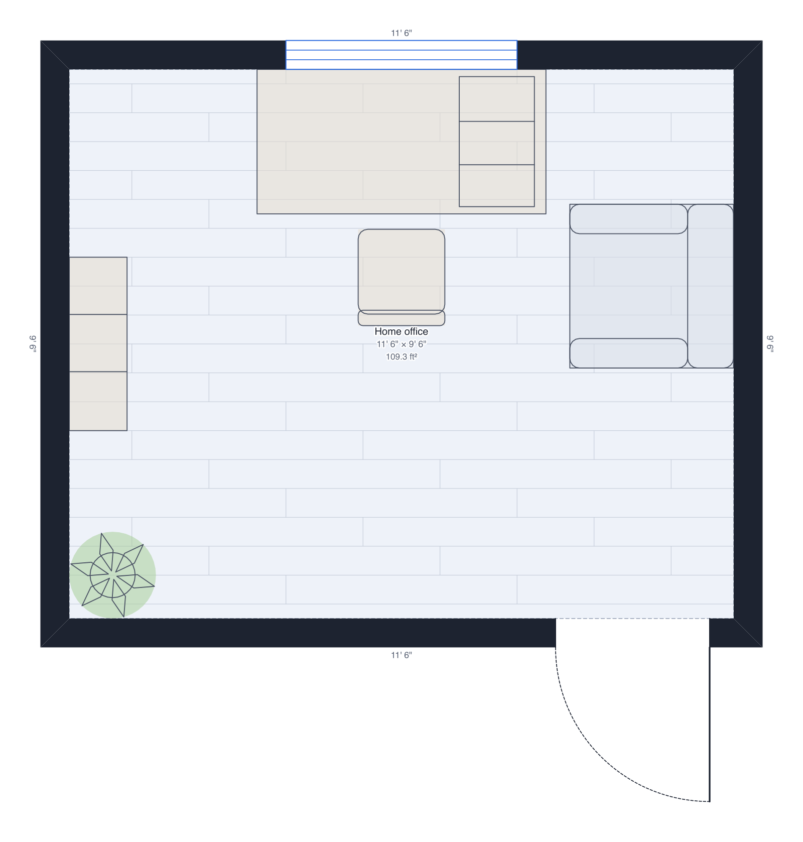 Home office floor plan