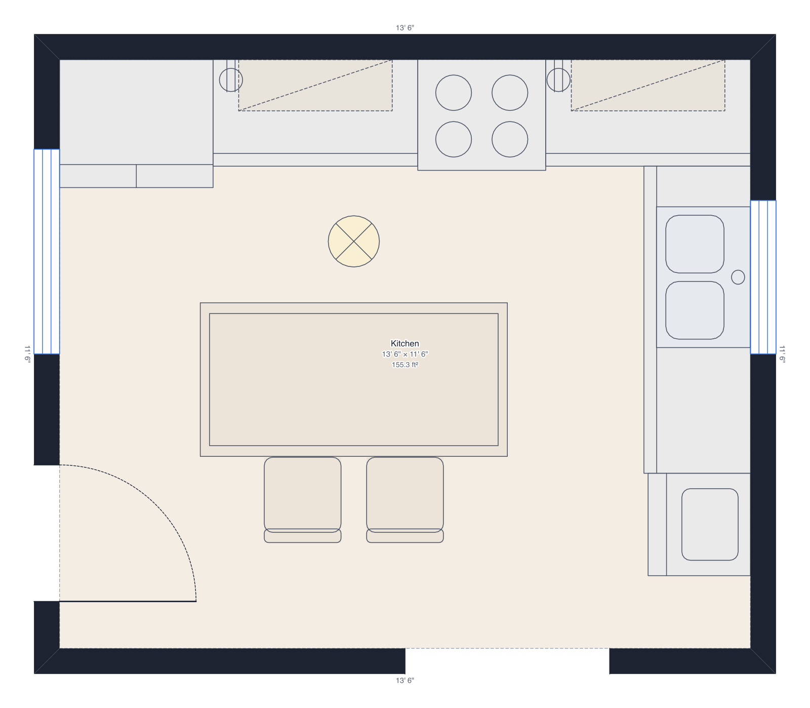 Kitchen floor plan