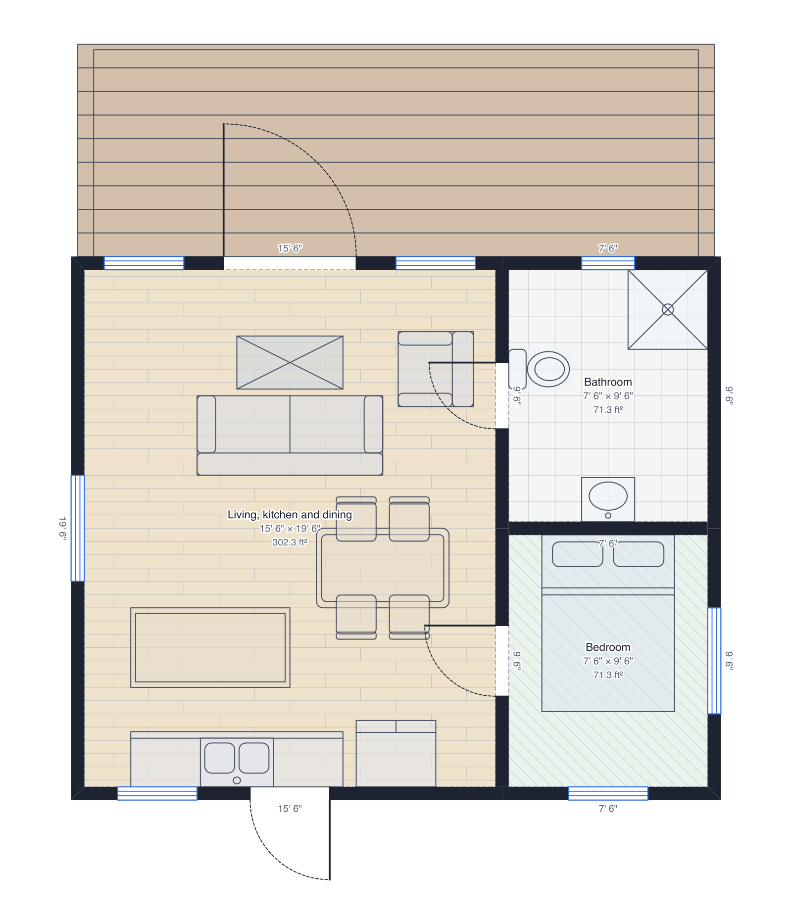 Lake cabin floor plan