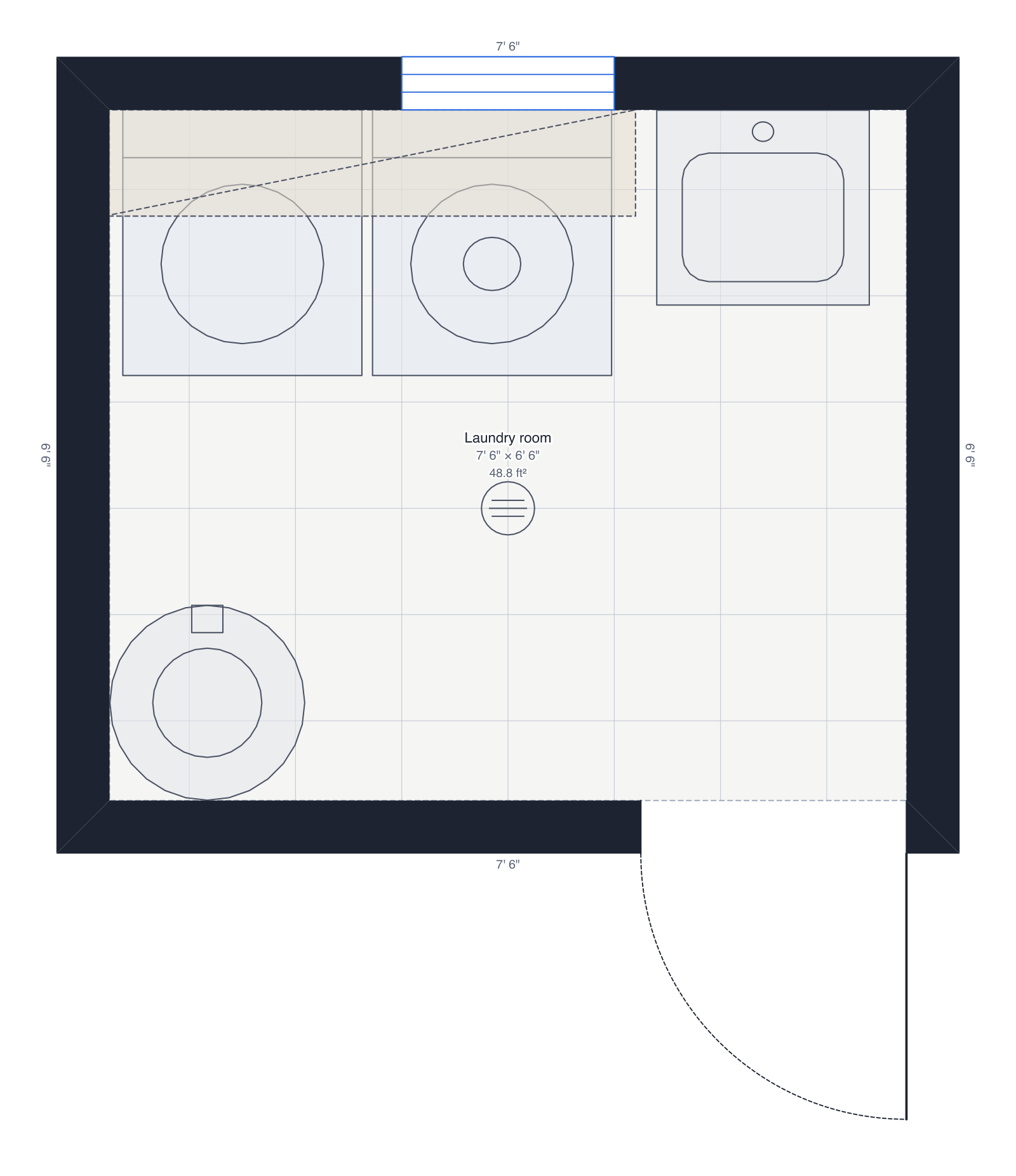 Laundry room floor plan