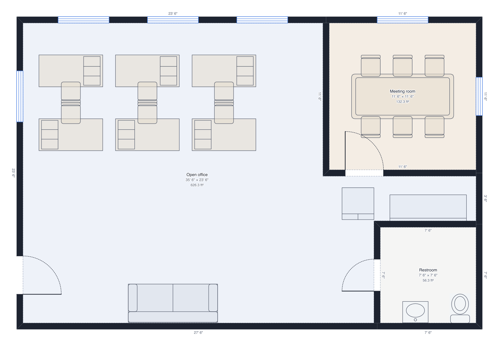 Small office floor plan